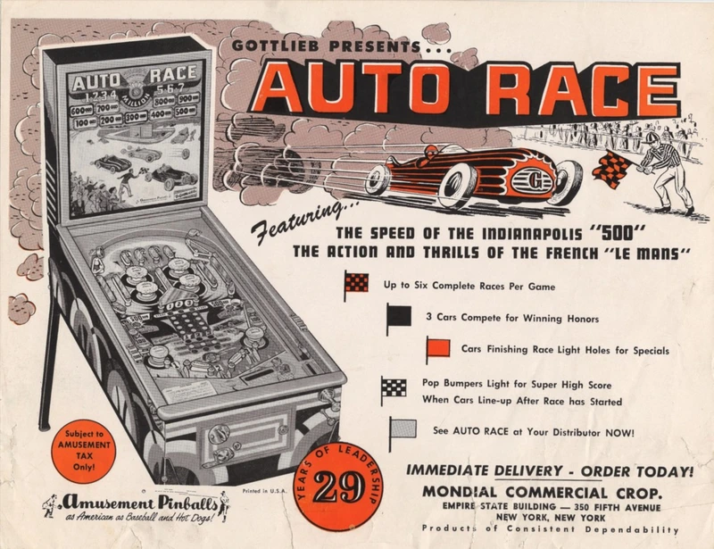 Flyer for Auto Race