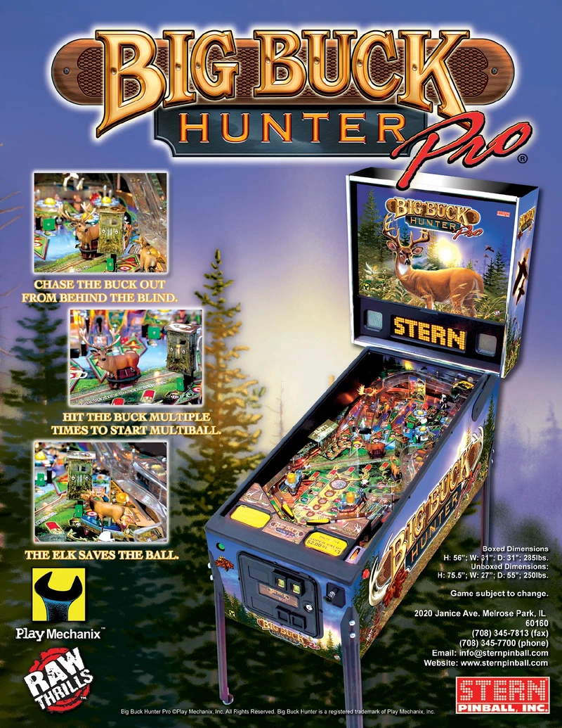 Flyer for Big Buck Hunter Pro