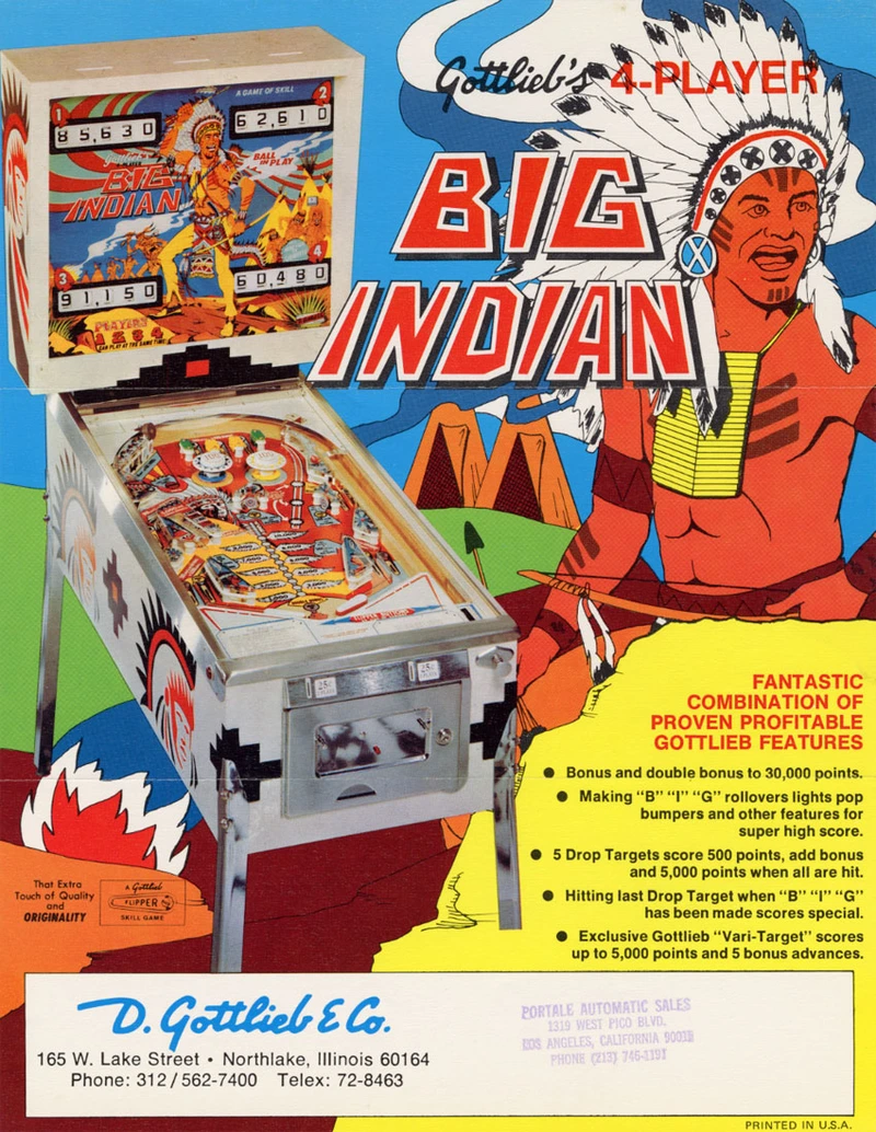 Dépliant pour Big Indian