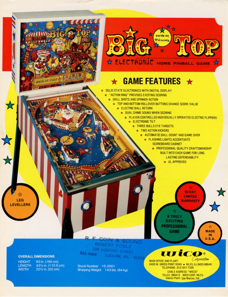 Dépliant pour Big Top