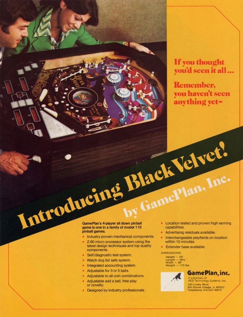 Dépliant pour Black Velvet