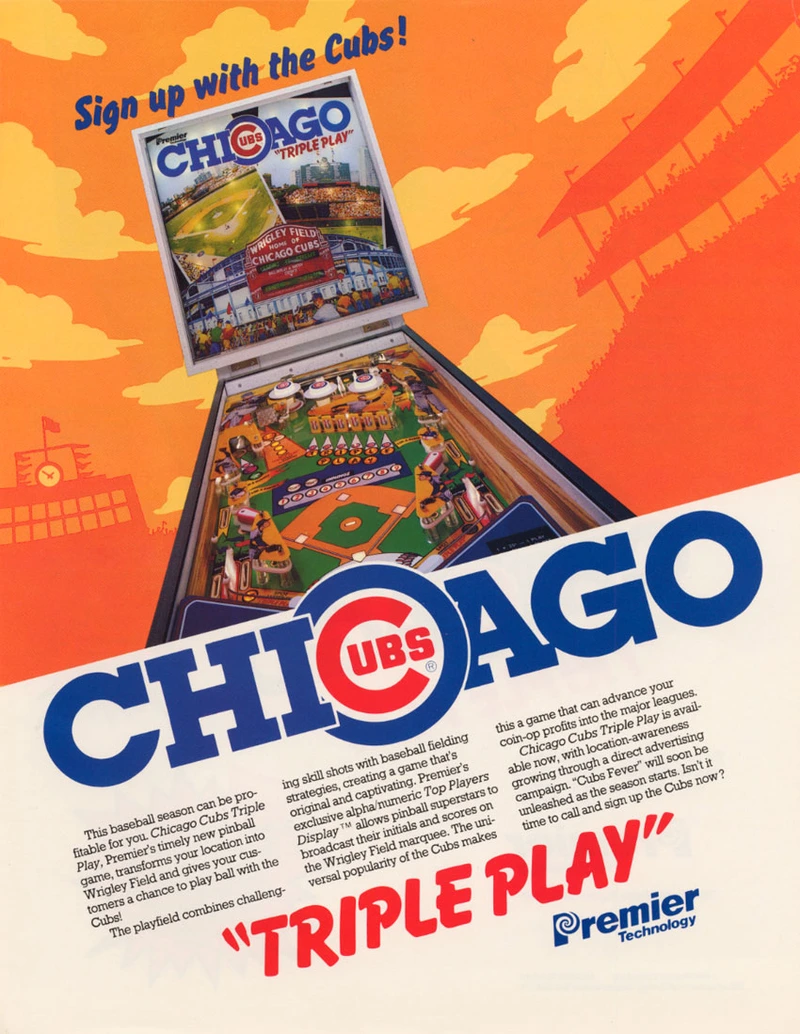 Dépliant pour Chicago Cubs 'Triple Play'