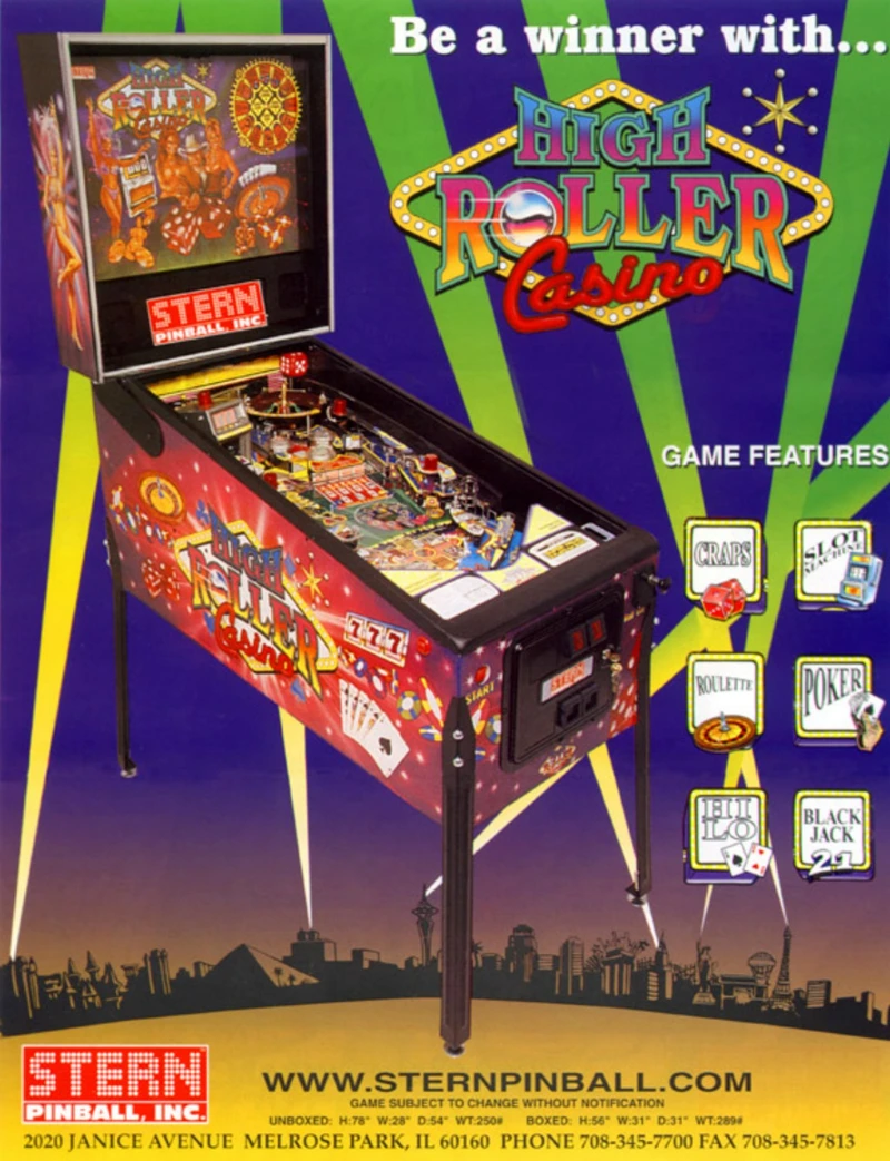 Flyer for High Roller Casino