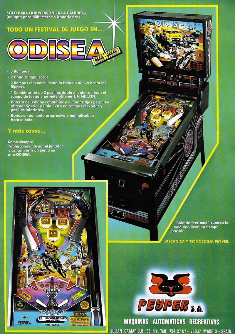 Flyer for Odisea Paris Dakar