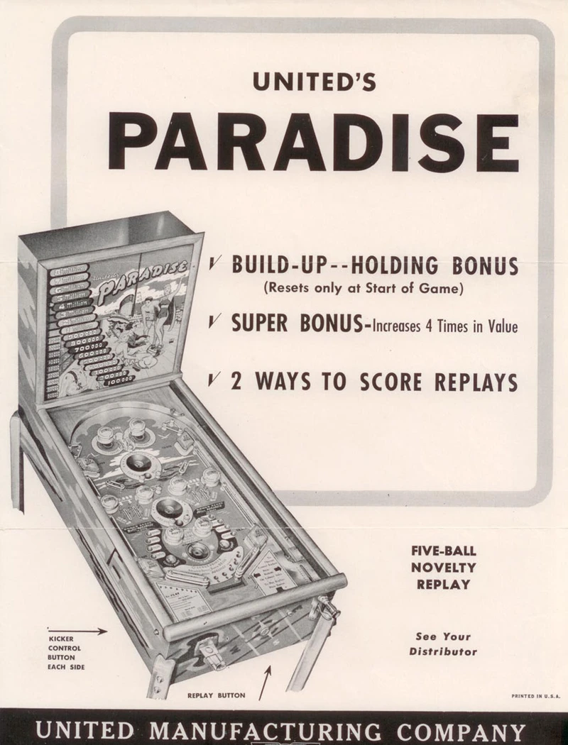Dépliant pour Paradise