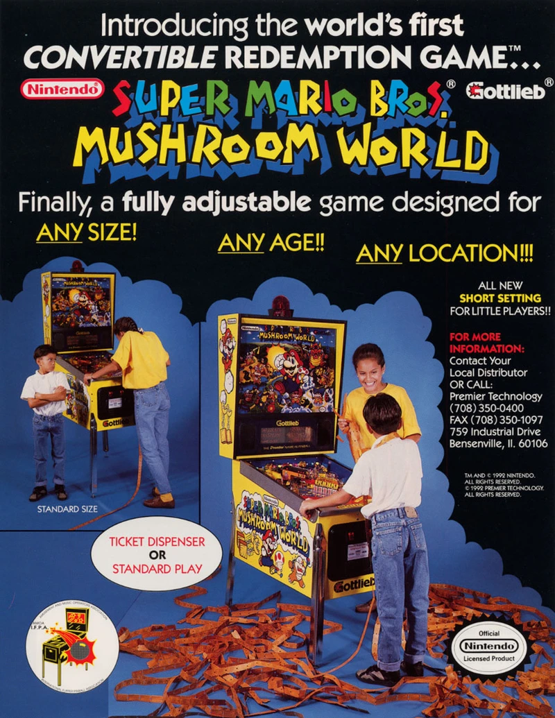 Flyer for Super Mario Bros. Mushroom World