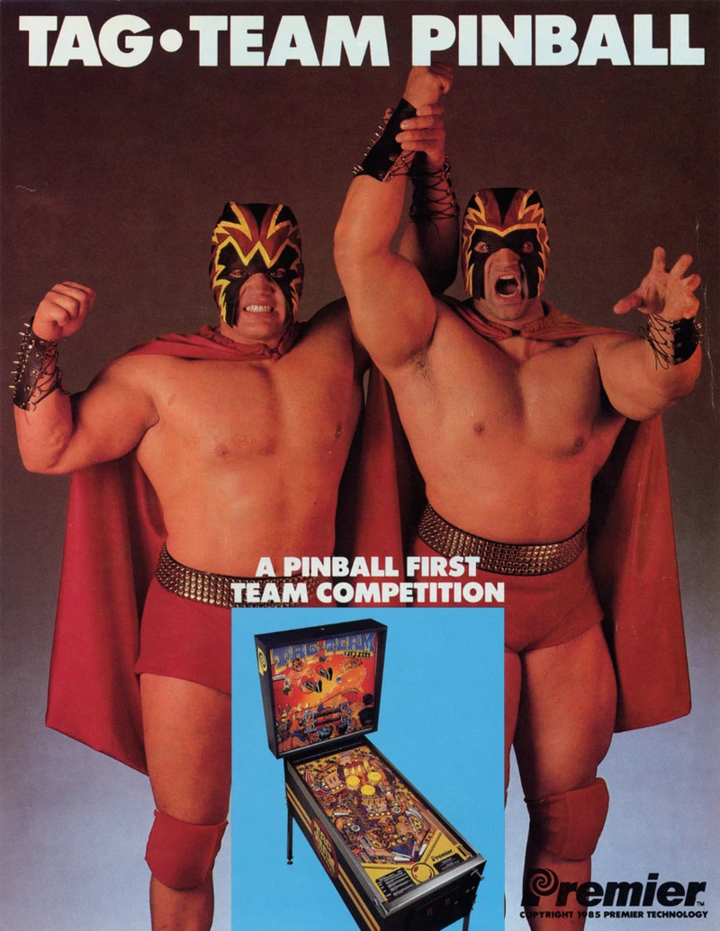 Dépliant pour Tag-Team Pinball
