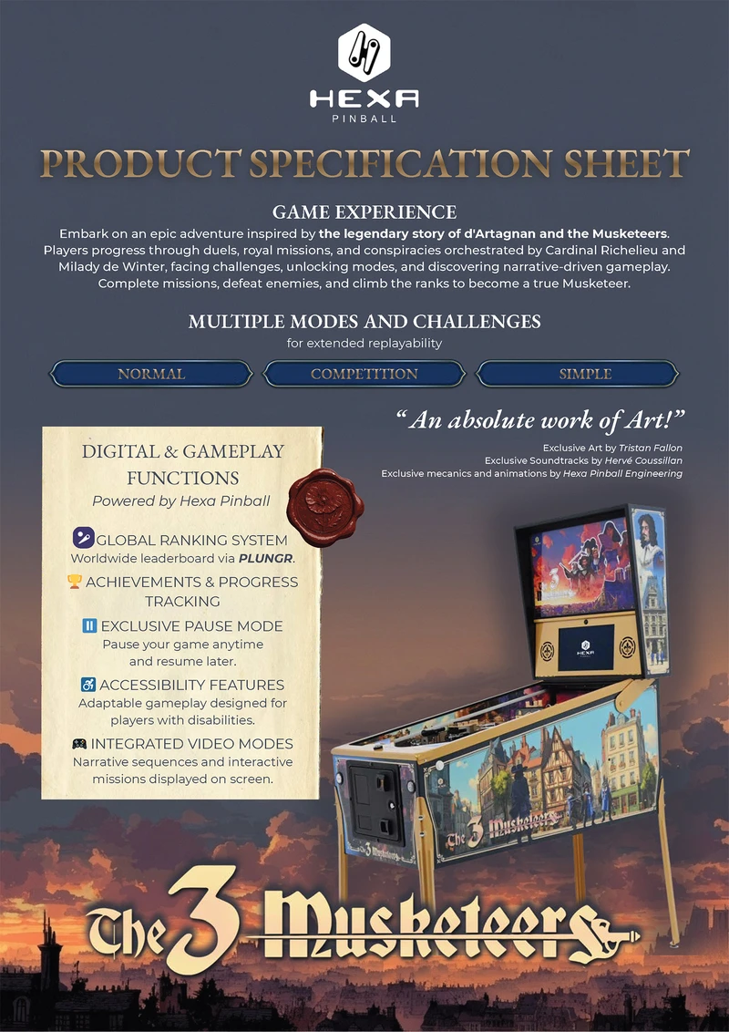 Flyer for The 3 Musketeers (Elegance Edition)