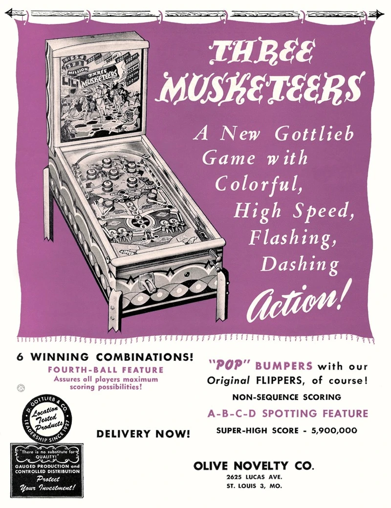 Flyer for Three Musketeers